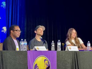 Agents of Shield panel with Chloe Bennet, Jeff Ward and Matt Owens (writer)